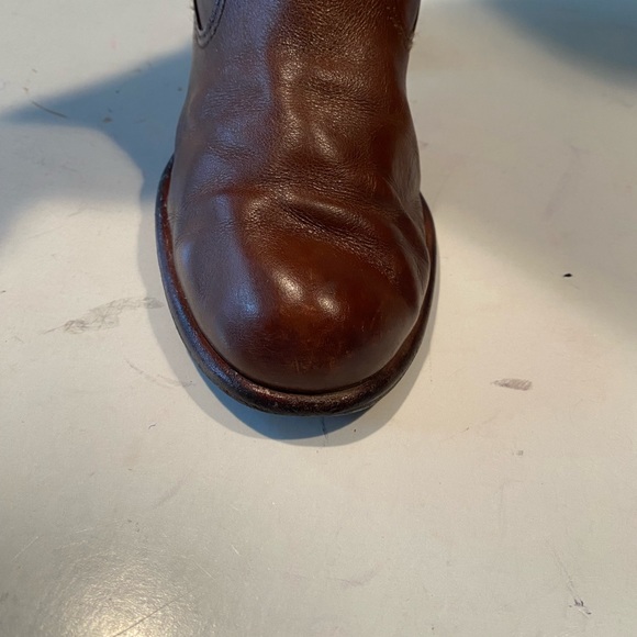 Coach Fayth Brown Leather Slip On Heel Boots - Picture 10 of 10